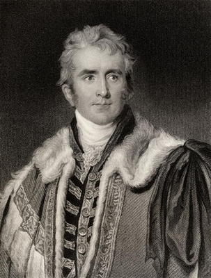 William Pitt Amherst (1773-1857) Earl of Arracan (litho) à Ecole anglaise, (19ème siècle)