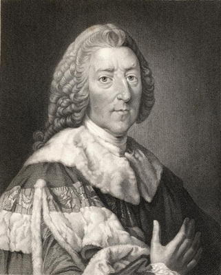 William Pitt the Elder (1708-78) 1st Earl of Chatham, from 'Gallery of E Portraits', published in 18 à Ecole anglaise, (19ème siècle)