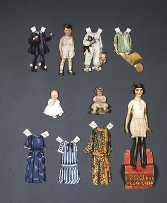 Cut out doll and clothes, late 1920s-early 1930s (colour litho) à Ecole anglaise, (20ème siècle)