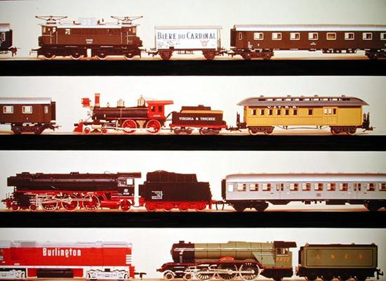 Selection of model trains à Ecole anglaise, (20ème siècle)