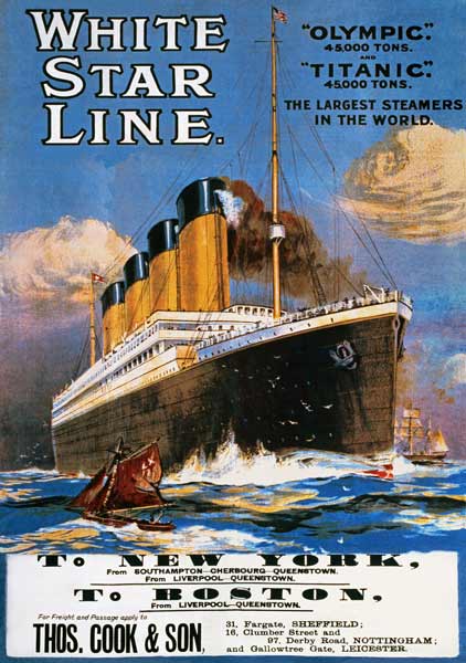 Poster advertising the White Star Line à Ecole anglaise, (20ème siècle)