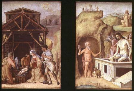 The Adoration of the Shepherds, and The Dead Christ à Ercole de Roberti