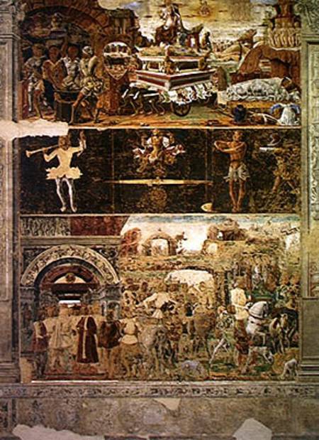 The Month of September: The Triumph of Vulcan and the Sign of Libra, from the Room of the Months à Ercole de Roberti
