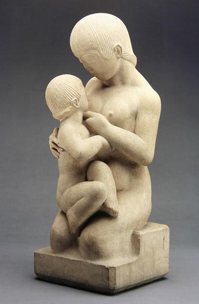 Madonna and Child, 1913 (Bath stone)  à Eric Gill