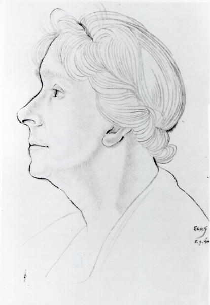Mary Ethel Gill, 1940 (pencil & sanguine on paper)  à Eric Gill