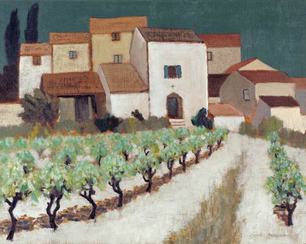 Vineyard, Provence (oil on canvas)  à Eric  Hains