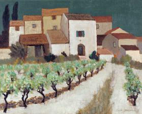 Vineyard, Provence (oil on canvas) 