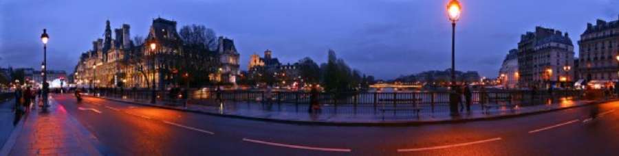 Paris Panorama zur blauen Stunde à Erich Teister