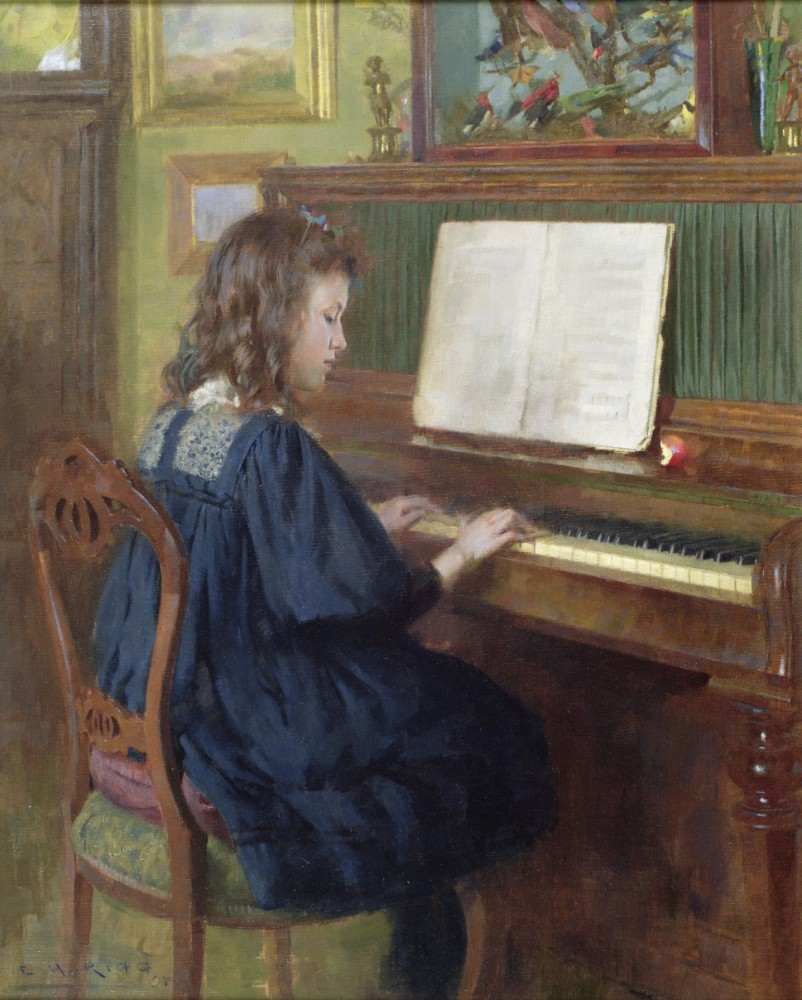 Playing the Piano à Ernest Higgins Rigg