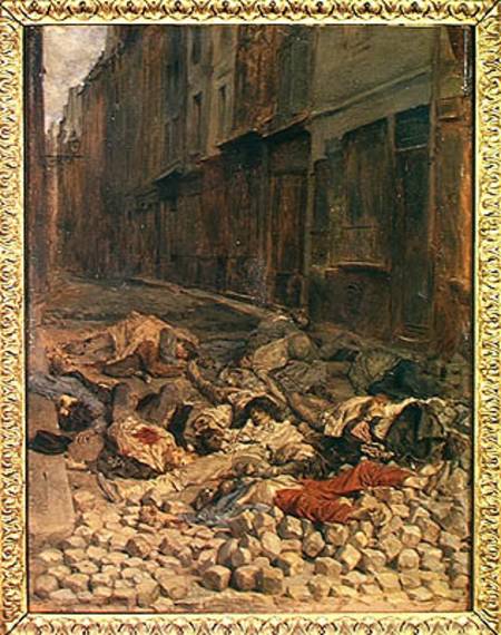 Barricade in the Rue de la Mortellerie à Ernest Meissonier