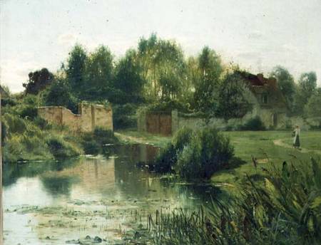 The Village Pond à Ernest Parton