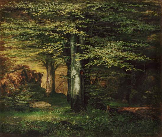 Intérieur de forêt. à Ernst Ferdinand Oehme