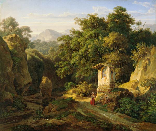 Paysage italien à Subiaco. à Ernst Fries
