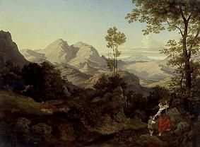 paysage de montagne romains. à Ernst Fries