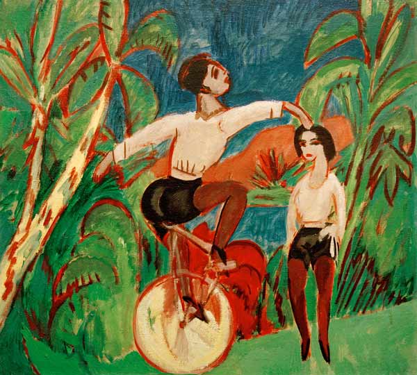 Monocyclistes à Ernst Ludwig Kirchner