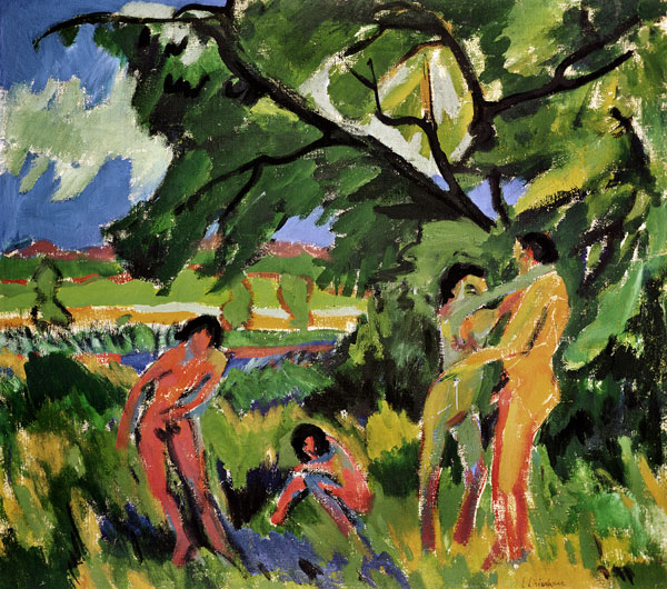 Nus enjoués à Ernst Ludwig Kirchner