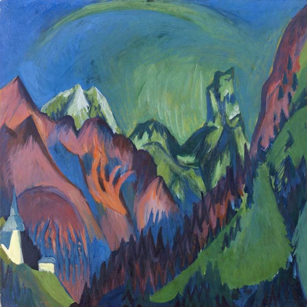 Tinzenhorn, canyon vers Monstein à Ernst Ludwig Kirchner