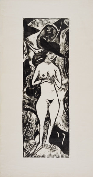 Akt mit schwarzem Hut à Ernst Ludwig Kirchner