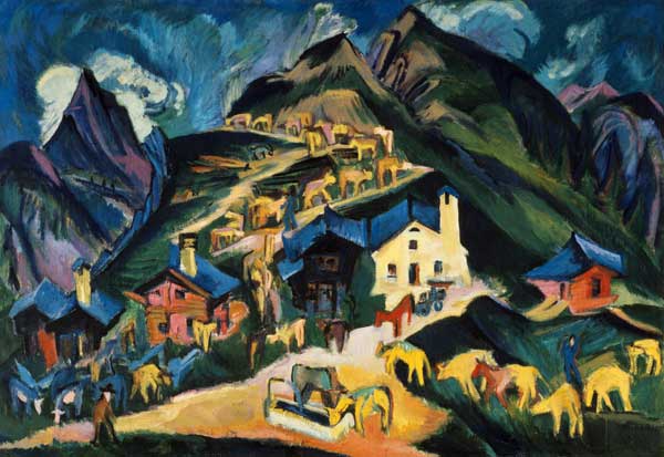 Driving the Cattle to Alpine Pastures à Ernst Ludwig Kirchner
