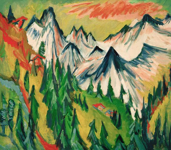 Sommet de la montagne à Ernst Ludwig Kirchner