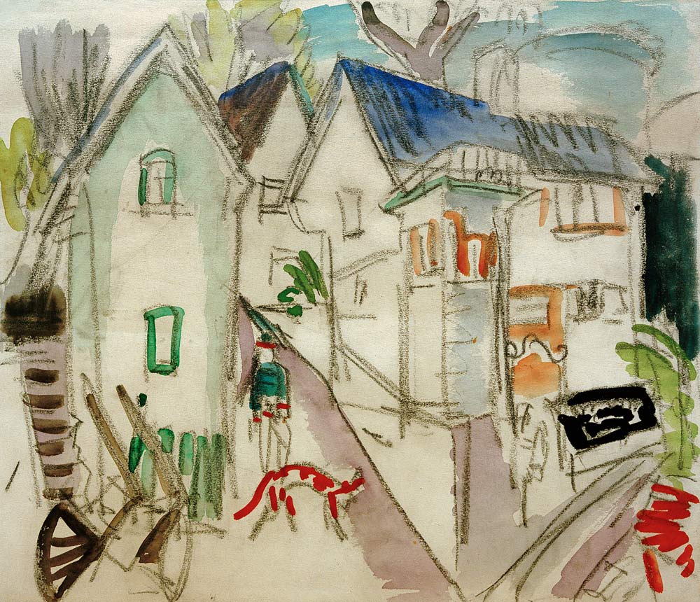 Dorfstraße im Taunus bei Königstein à Ernst Ludwig Kirchner