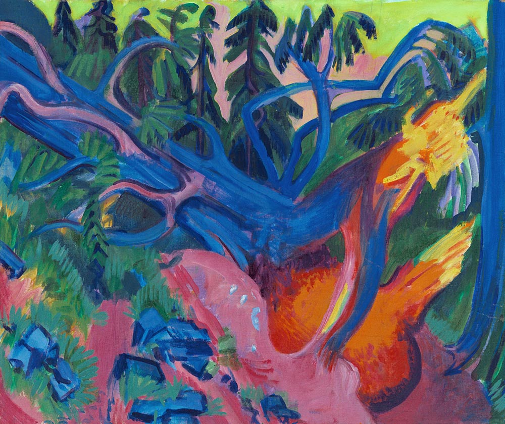 arbre déraciné à Ernst Ludwig Kirchner