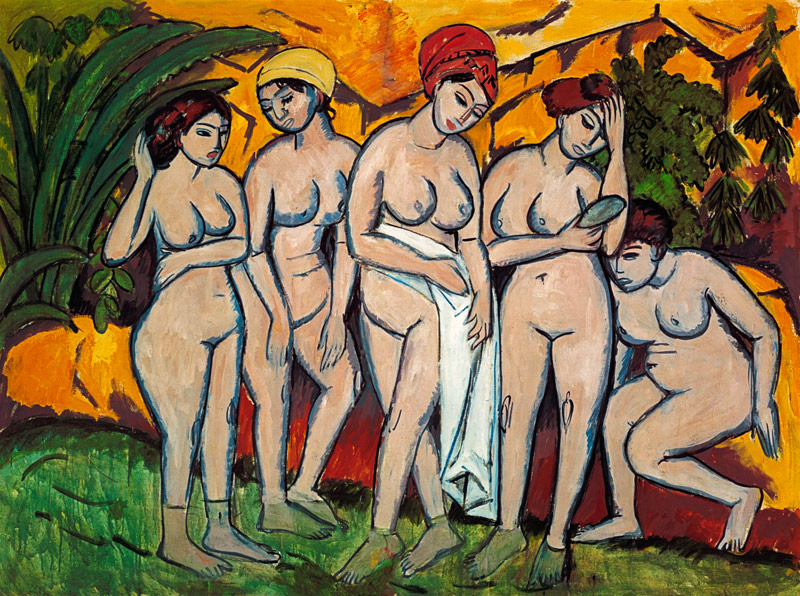 femmes dans le bain à Ernst Ludwig Kirchner