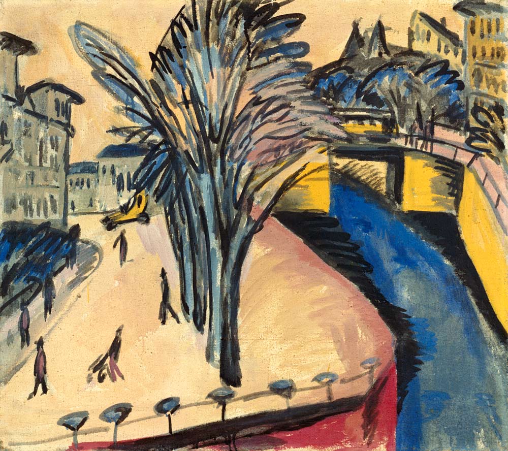 Rive d'ange jaune, Berlin à Ernst Ludwig Kirchner