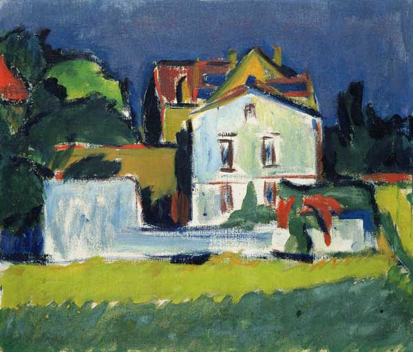 La maison blanche (maison Moritzburger) à Ernst Ludwig Kirchner