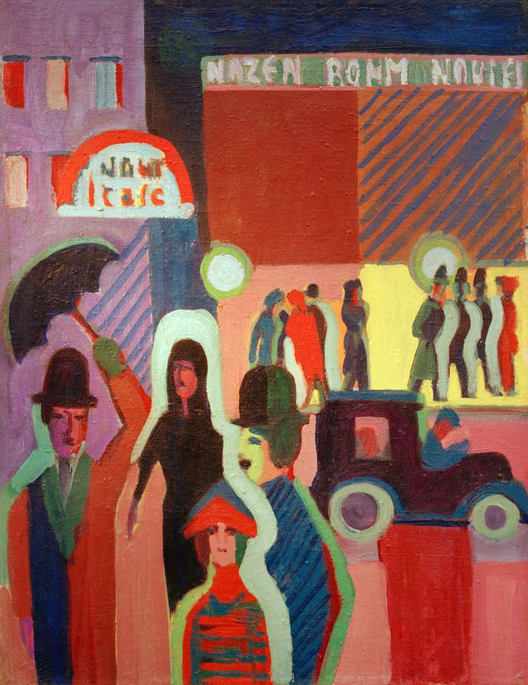 Department store in rain à Ernst Ludwig Kirchner