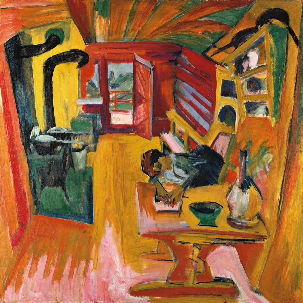 Kitchen in a mountain cottage (Alpine kuche) à Ernst Ludwig Kirchner