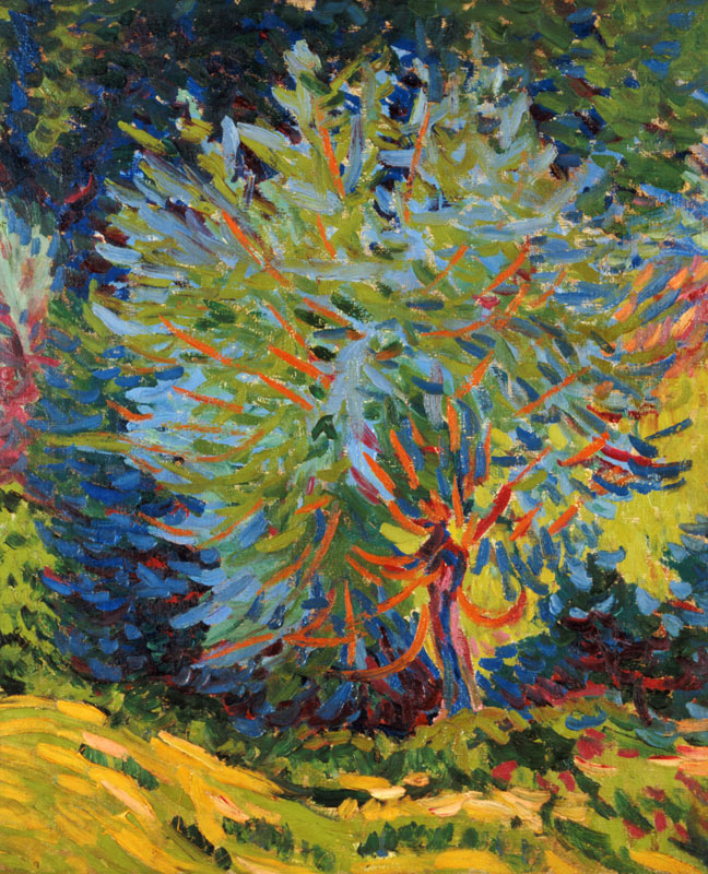Paysage avec l'arbre. à Ernst Ludwig Kirchner