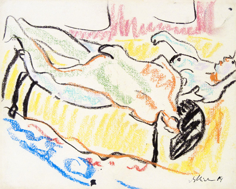 Couple au studio à Ernst Ludwig Kirchner