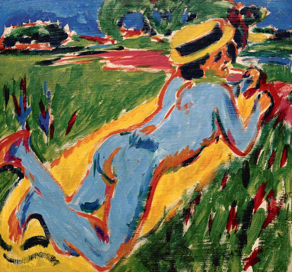 Recycling Blue Nude in a Straw Hat à Ernst Ludwig Kirchner