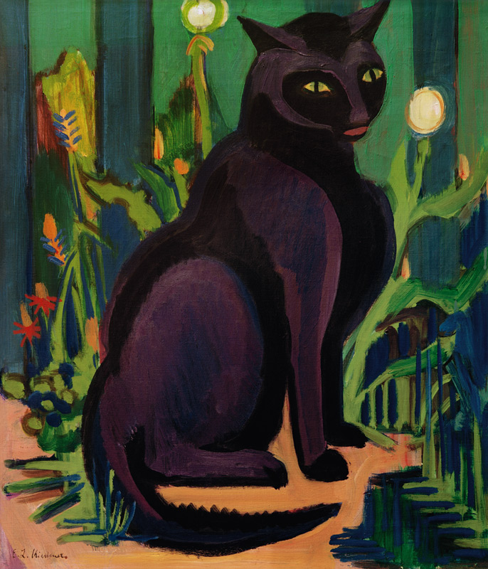 Chat noir à Ernst Ludwig Kirchner