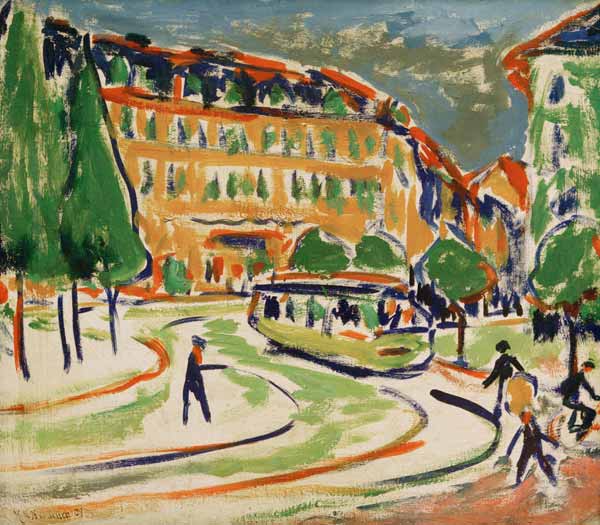 Tram à Dresde à Ernst Ludwig Kirchner