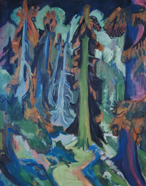 Wettertannen (chemin forestier en montagne) à Ernst Ludwig Kirchner