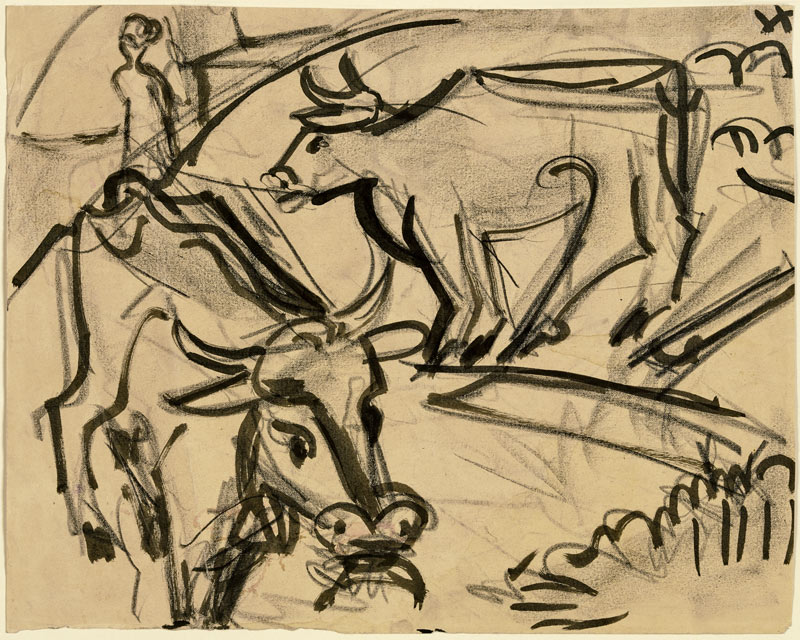 Two cows à Ernst Ludwig Kirchner