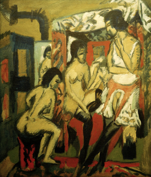 Nus dans le studio à Ernst Ludwig Kirchner