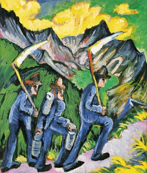 Vie alpine (triptyque)  à Ernst Ludwig Kirchner