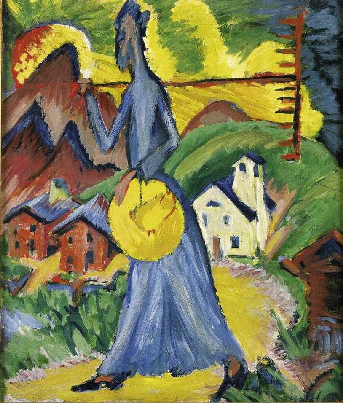 Vie alpine (panneau latéral du triptyque) à Ernst Ludwig Kirchner