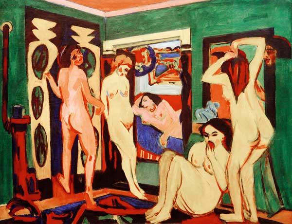 Baigneuses dans la chambre à Ernst Ludwig Kirchner