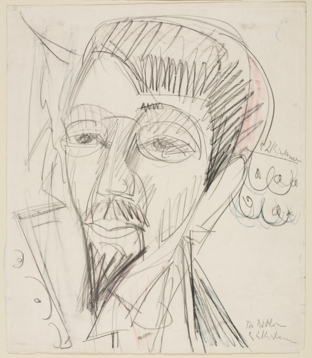 Portrait of Alfred Döblin à Ernst Ludwig Kirchner
