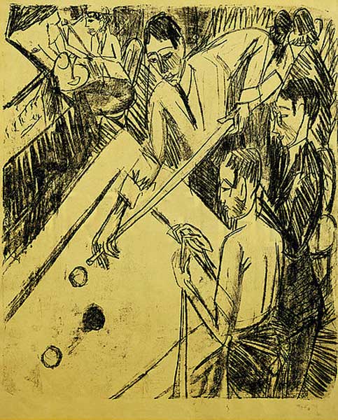 Billardspieler à Ernst Ludwig Kirchner