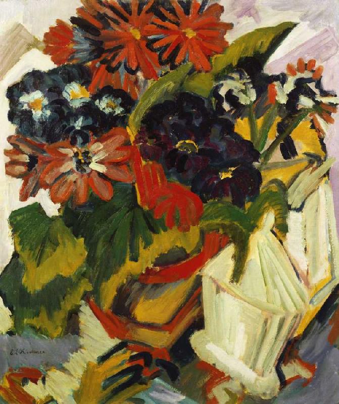 Pot de fleurs et sucrier à Ernst Ludwig Kirchner