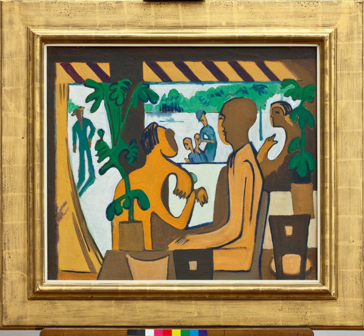 Brown Figures in a Café à Ernst Ludwig Kirchner