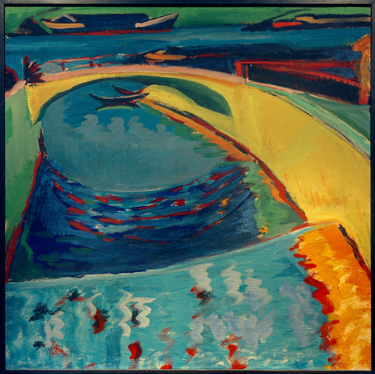 Brücke an der Prießnitzmündung à Ernst Ludwig Kirchner