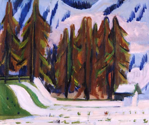 La première neige à Ernst Ludwig Kirchner