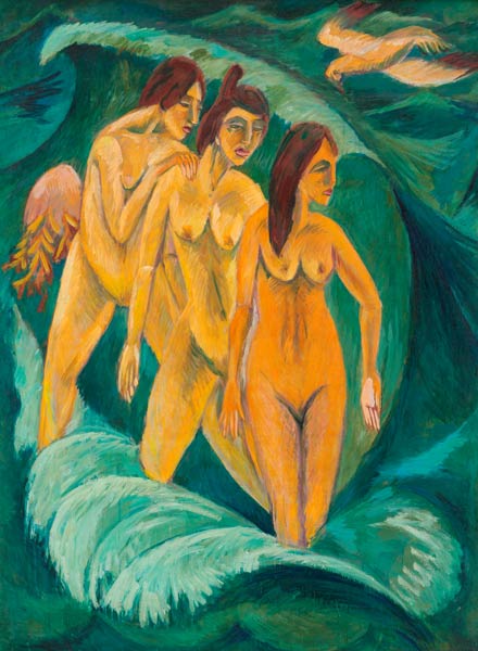 Three bathers à Ernst Ludwig Kirchner