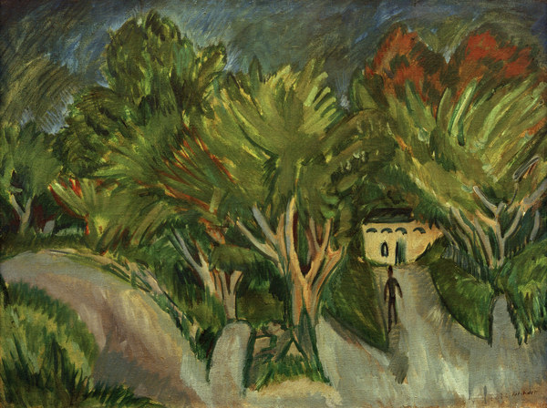 Maison entre les arbres à Ernst Ludwig Kirchner